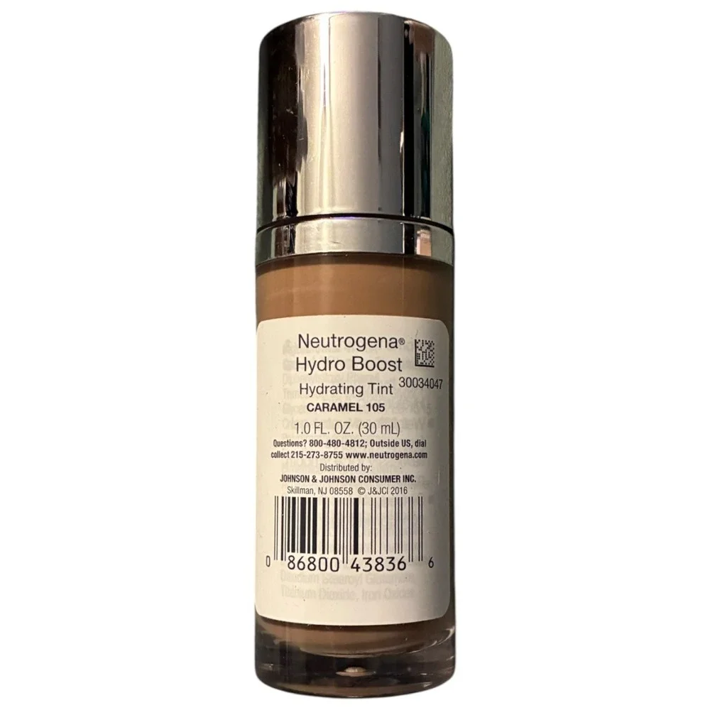 Neutrogena Hydro Boost Hydrating Tint Caramel 105 Hyaluronic Acid 1‎ oz